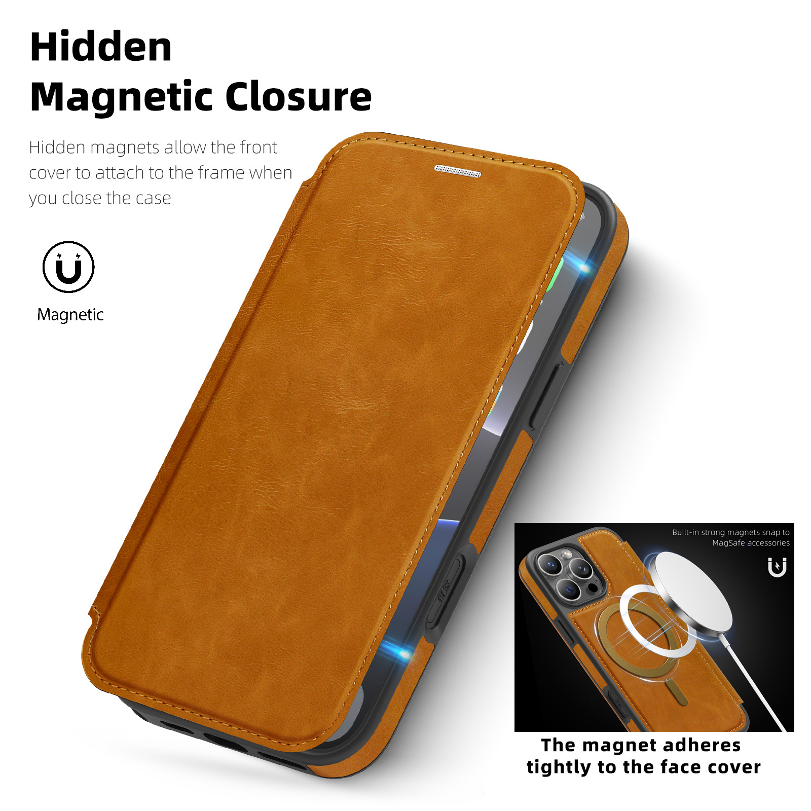 Magnetic Flip Leather Phone Ca - Phone Cases With Wallet On Back review and price