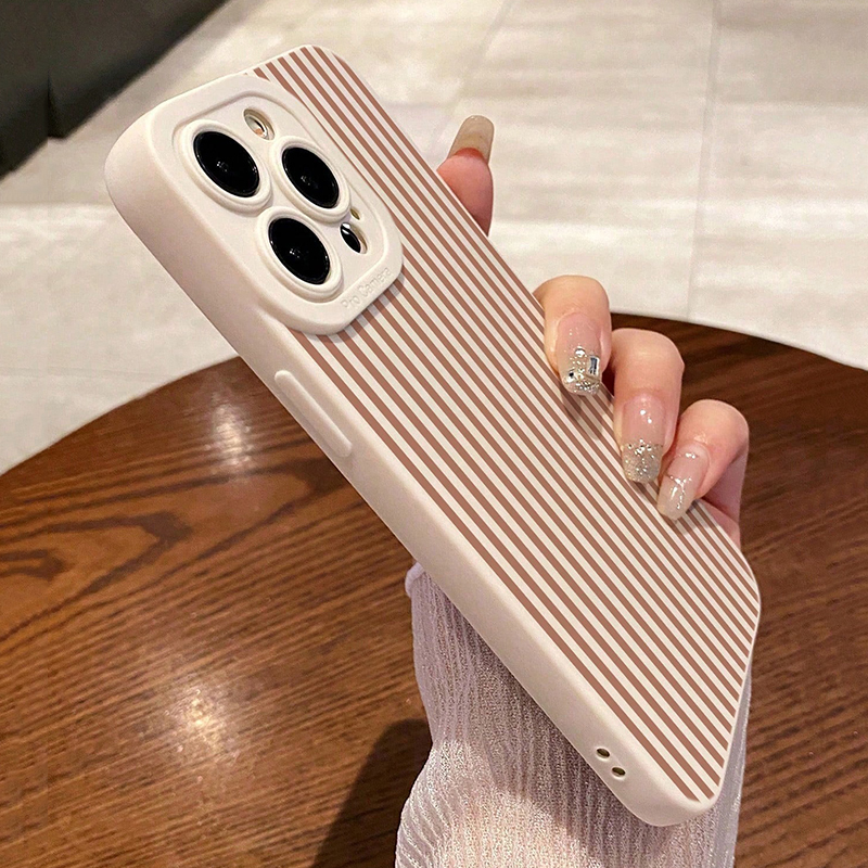 Pink Striped Painted Anti-Drop - Phone Cases Iphone 17 Pro Max review and price