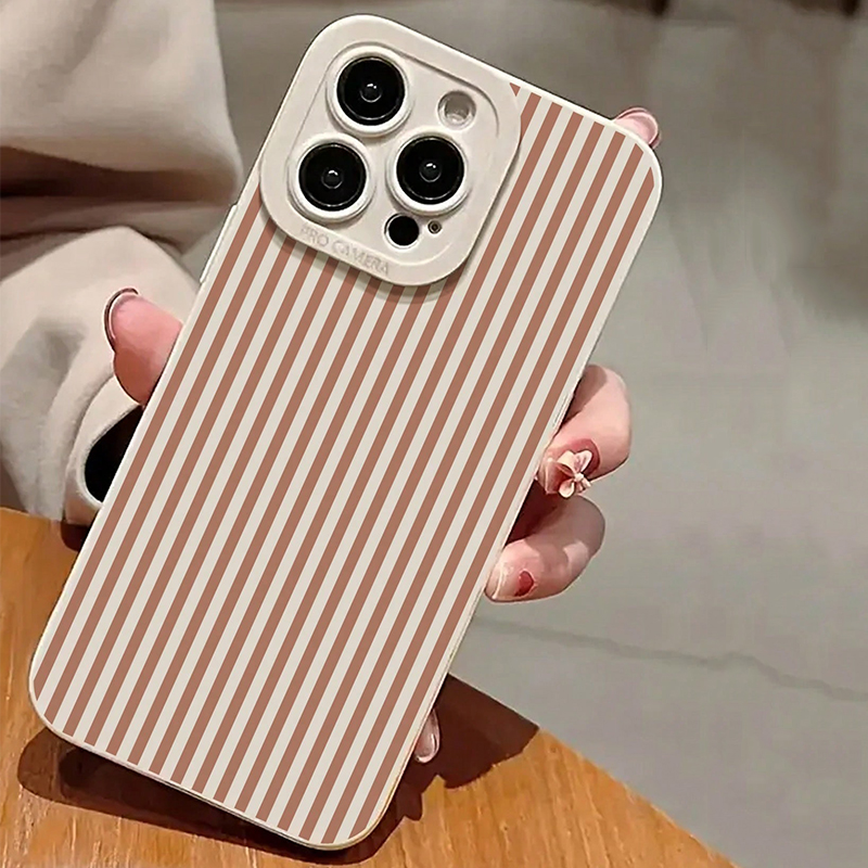 Pink Striped Painted Anti-Drop - Phone Cases Iphone 17 Pro Max review and price