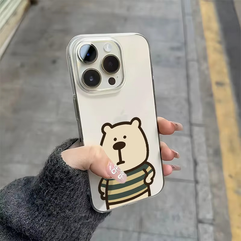 Korean Ins Cute Striped Bear A - Phone Cases Cute Iphone 14 review and price